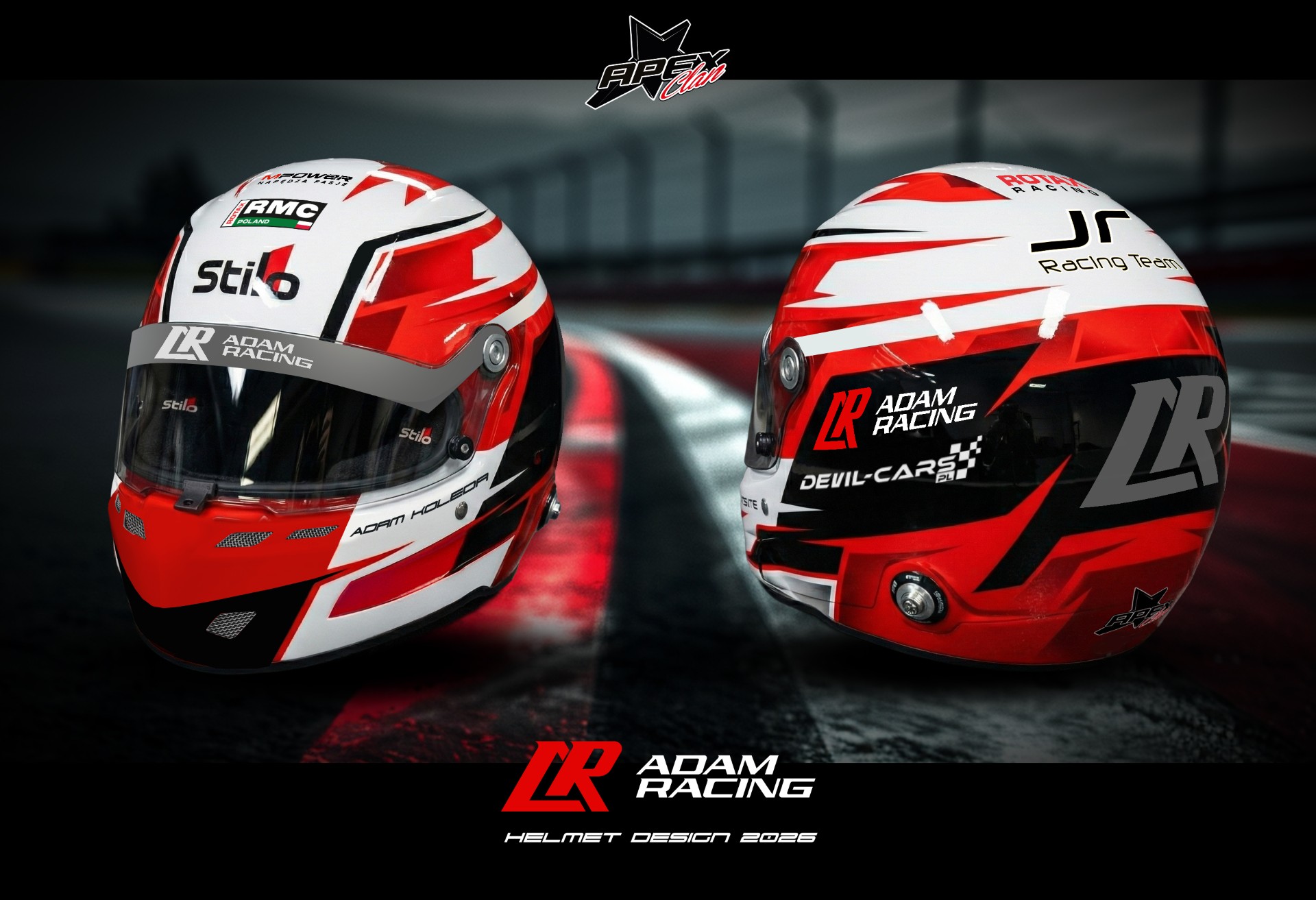 Kask zawodnika